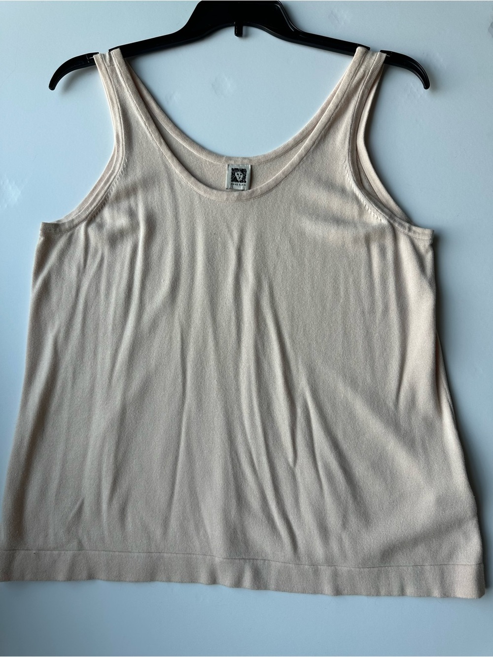 Anne Klein women’s shirt size L Cotton blend cream tank top